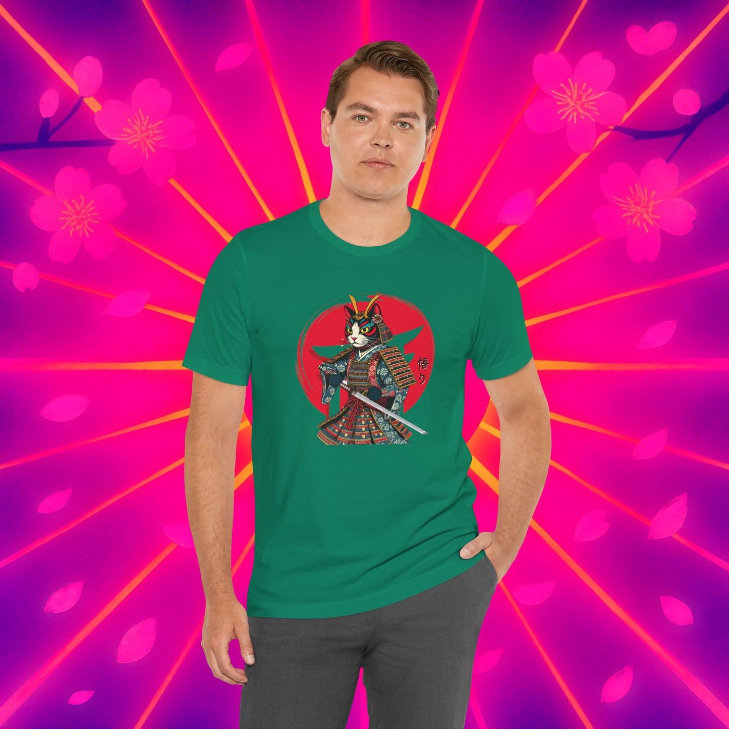 Samurai Cat Warrior Tee, Unisex