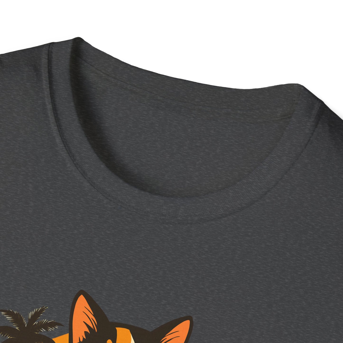 Sushi Cat Just Roll With It Tee - Cat-Themed Graphic Shirt, Japanese Neko in Kimono, Sushi Lover Kitty
