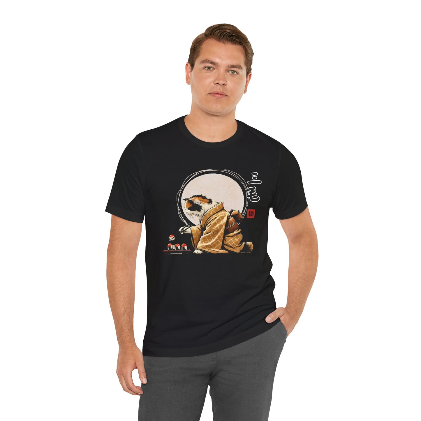 Cat Eating Sushi Tee