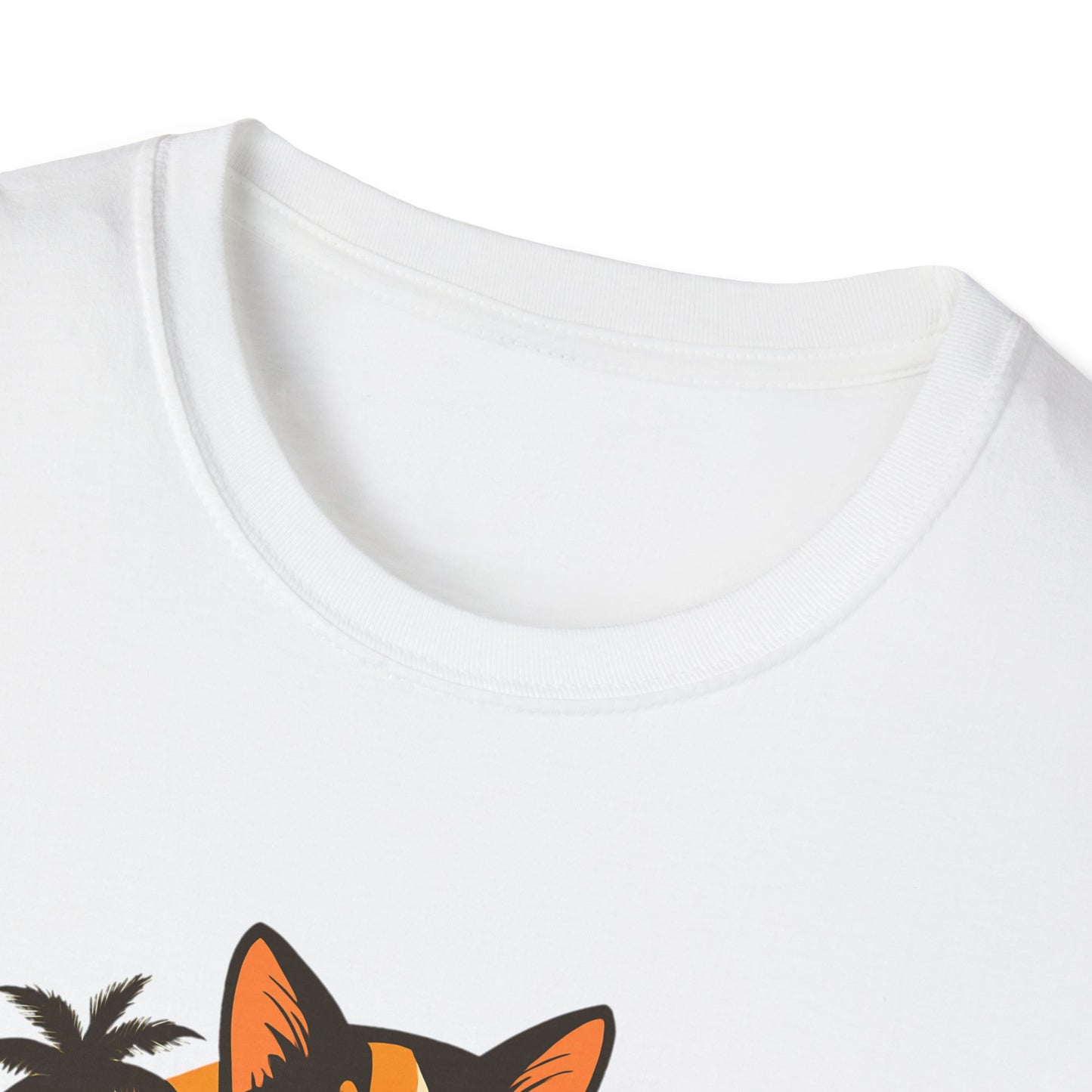Sushi Cat Just Roll With It Tee - Cat-Themed Graphic Shirt, Japanese Neko in Kimono, Sushi Lover Kitty