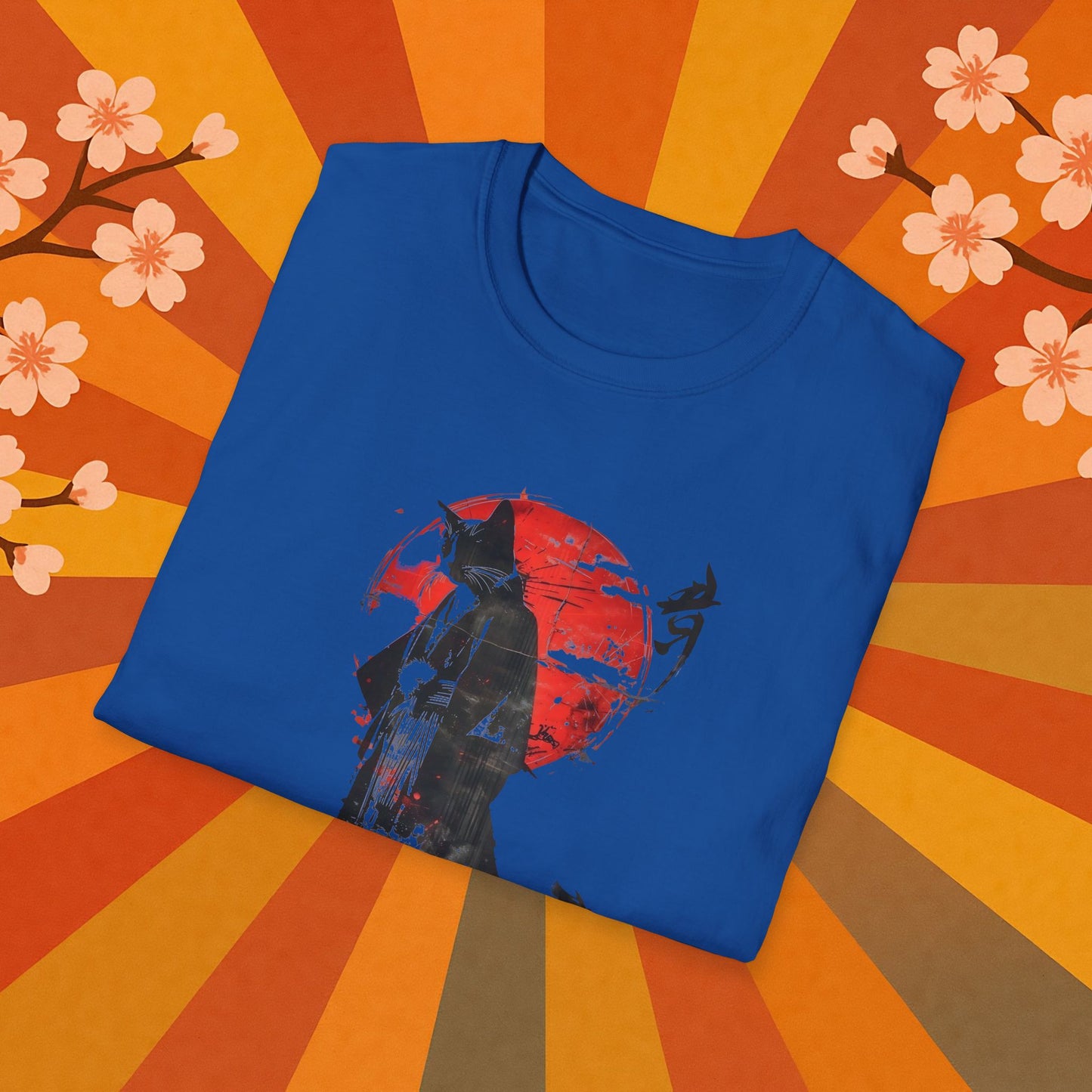 Samurai Cat Japanese Art T-Shirt