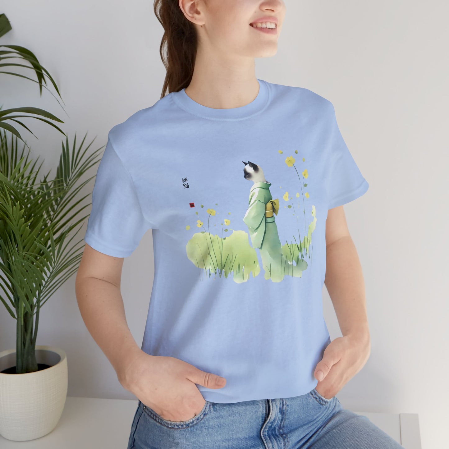 Zen Wildflower Cat T-Shirt