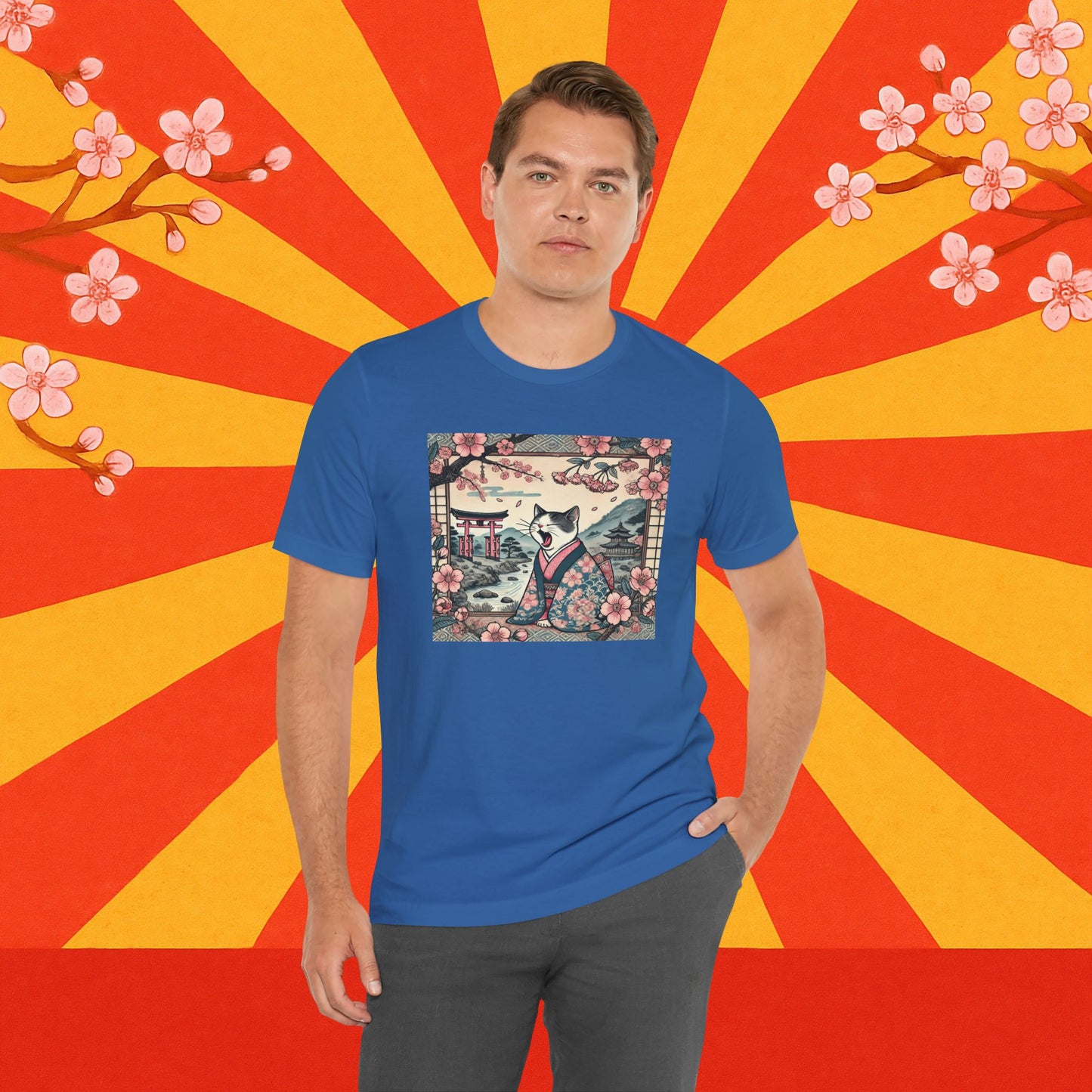 Kimono Cat Shirt - Lazy Cat Unisex Tee