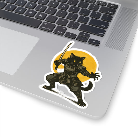 Samurai Cat Stickers | Cool Cat Lover Gifts