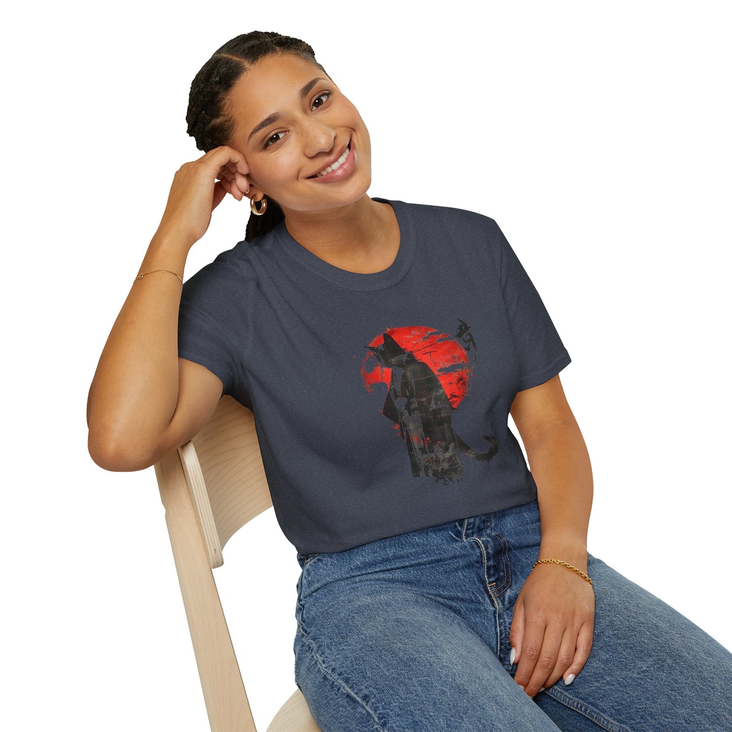 Samurai Cat Japanese Art T-Shirt