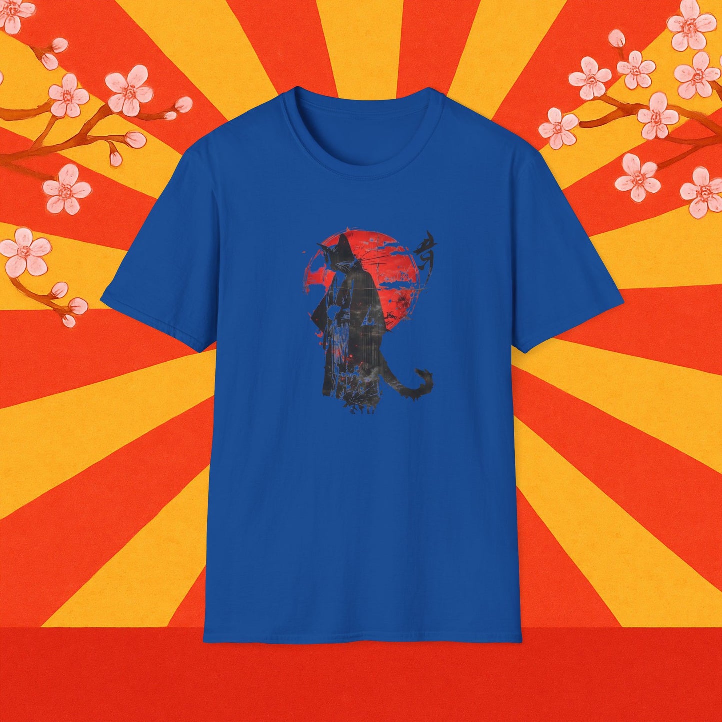 Samurai Cat Japanese Art T-Shirt