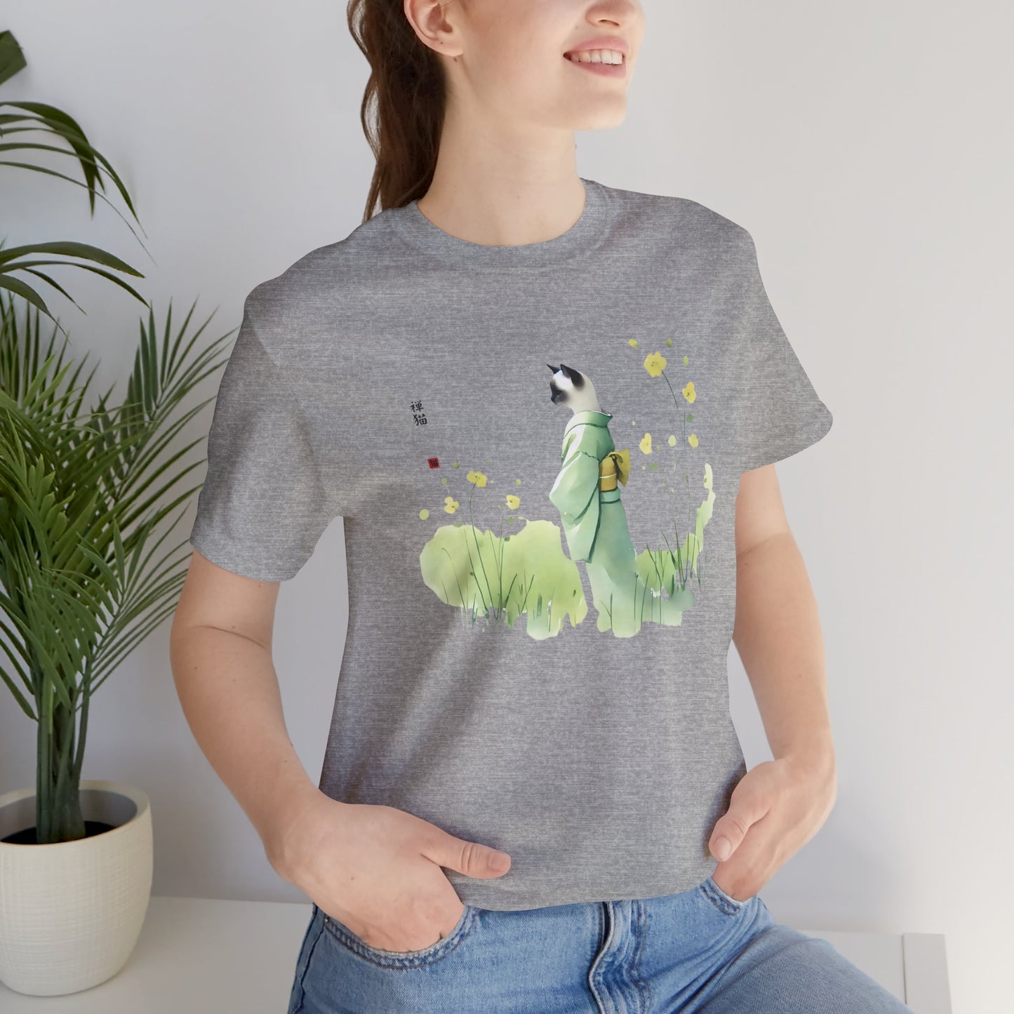 Zen Wildflower Cat T-Shirt