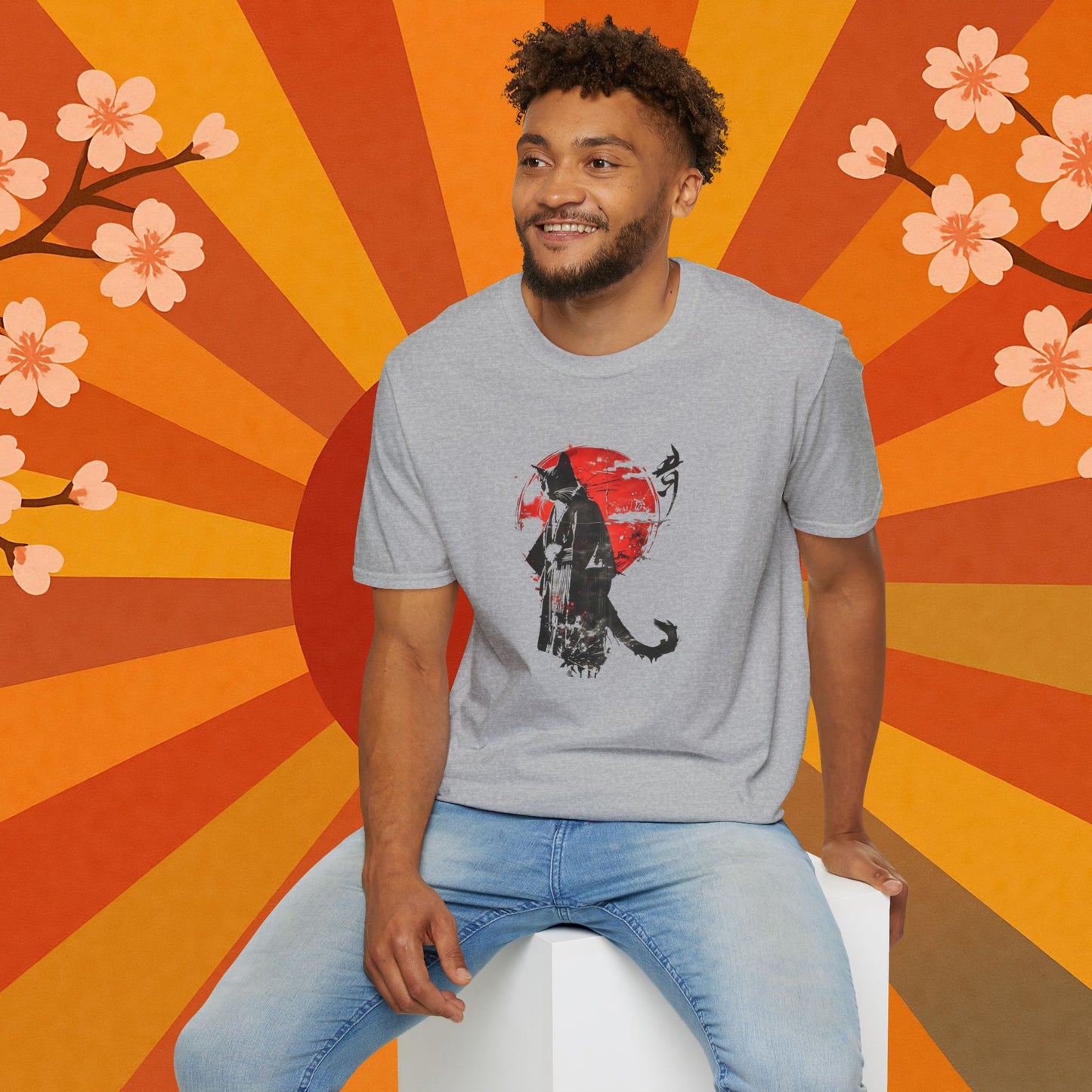 Samurai Cat Japanese Art T-Shirt