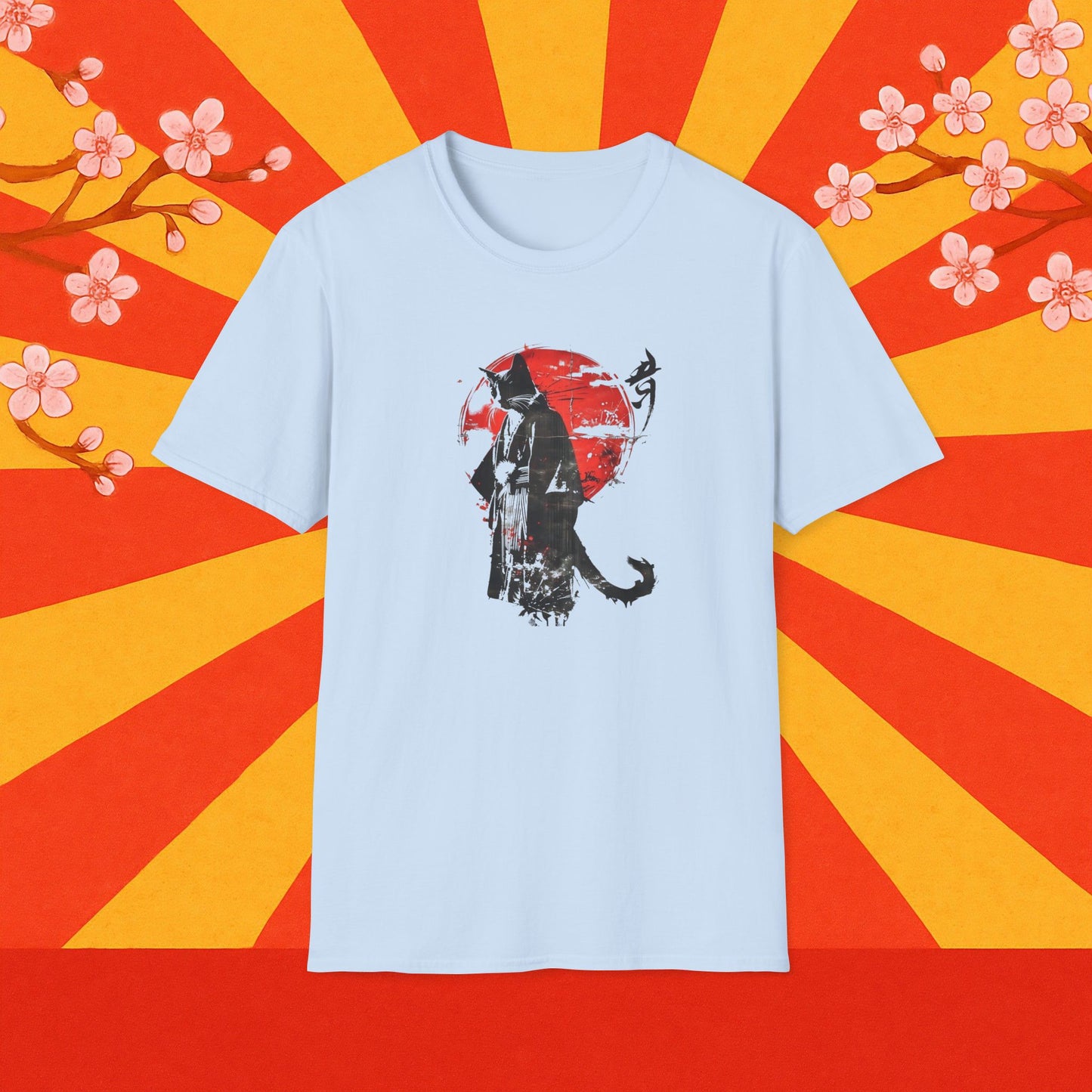 Samurai Cat Japanese Art T-Shirt