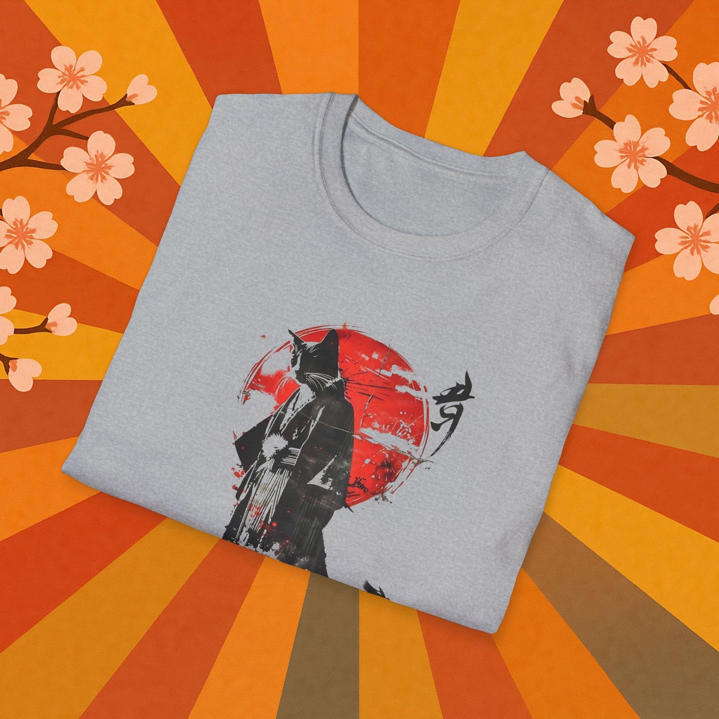 Samurai Cat Japanese Art T-Shirt