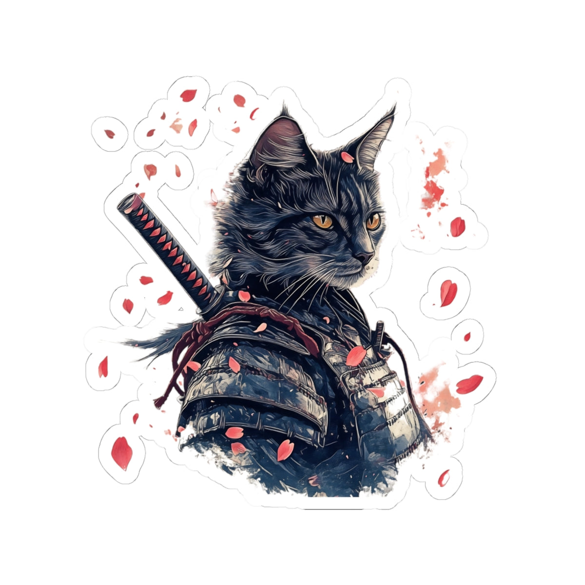 Samurai Cat Sticker