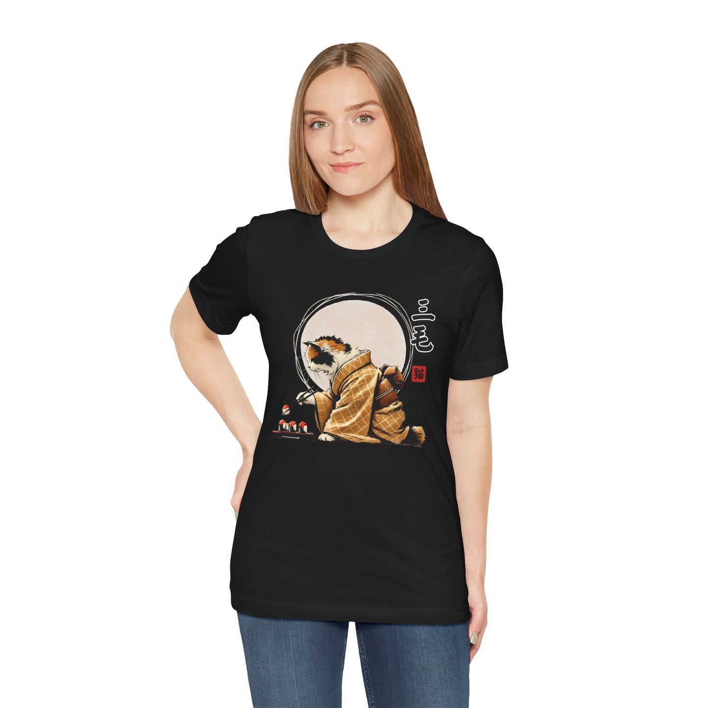 Cat Eating Sushi Tee