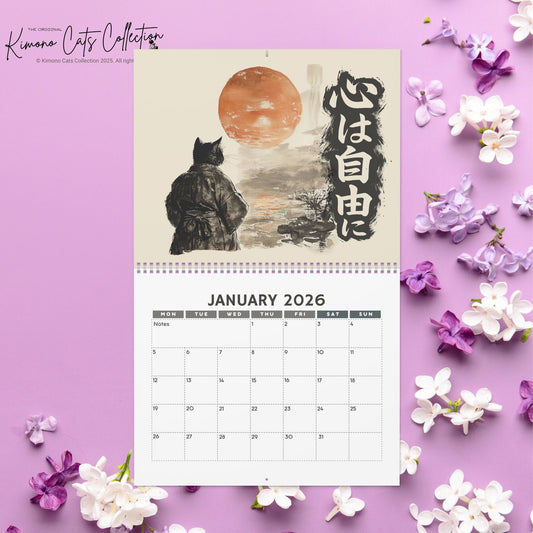 Sunset Cats Wall Calendar - The Rhythm of Stillness 2026