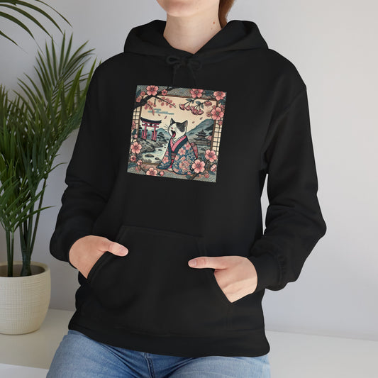 Geisha Cat Hoodie - Unisex