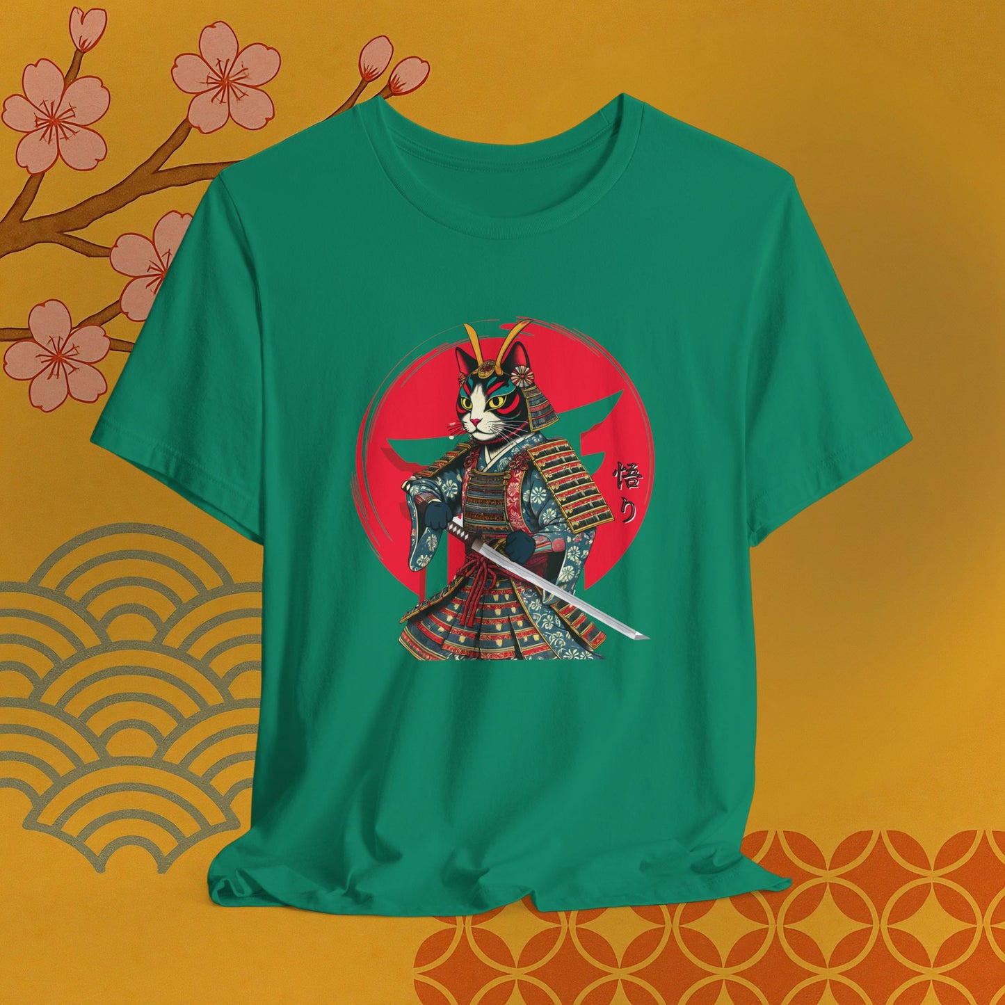 Samurai Cat Warrior Tee, Unisex
