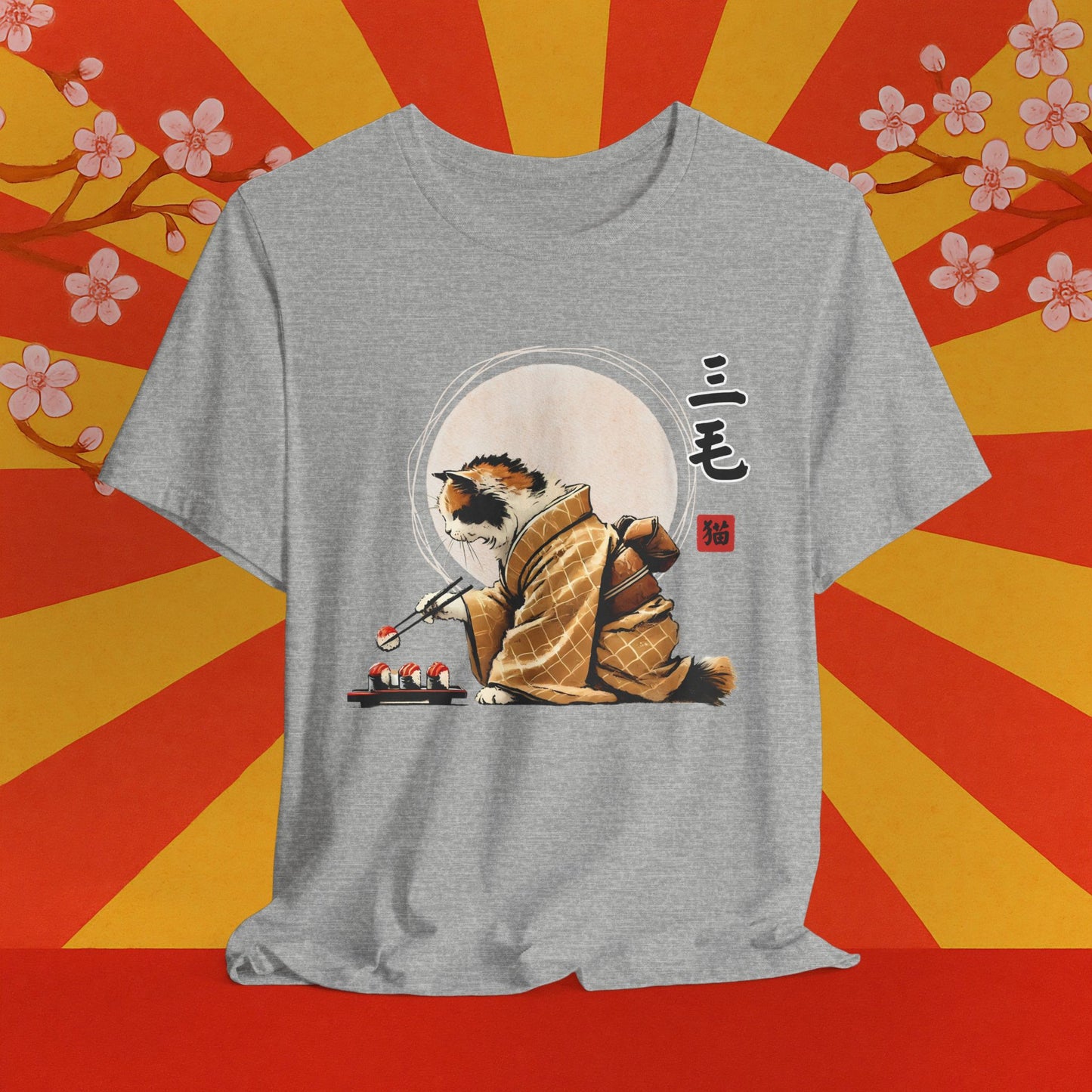 Cat Eating Sushi Tee