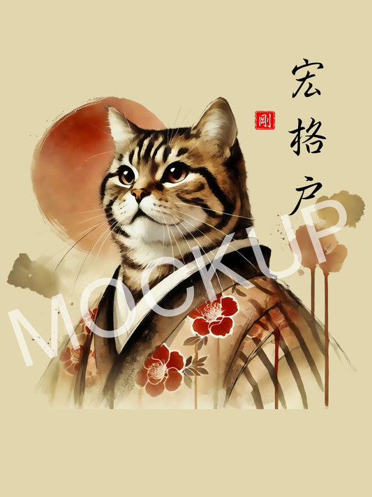 Kōkaku-to - Majestic Strength Cat Wall Art