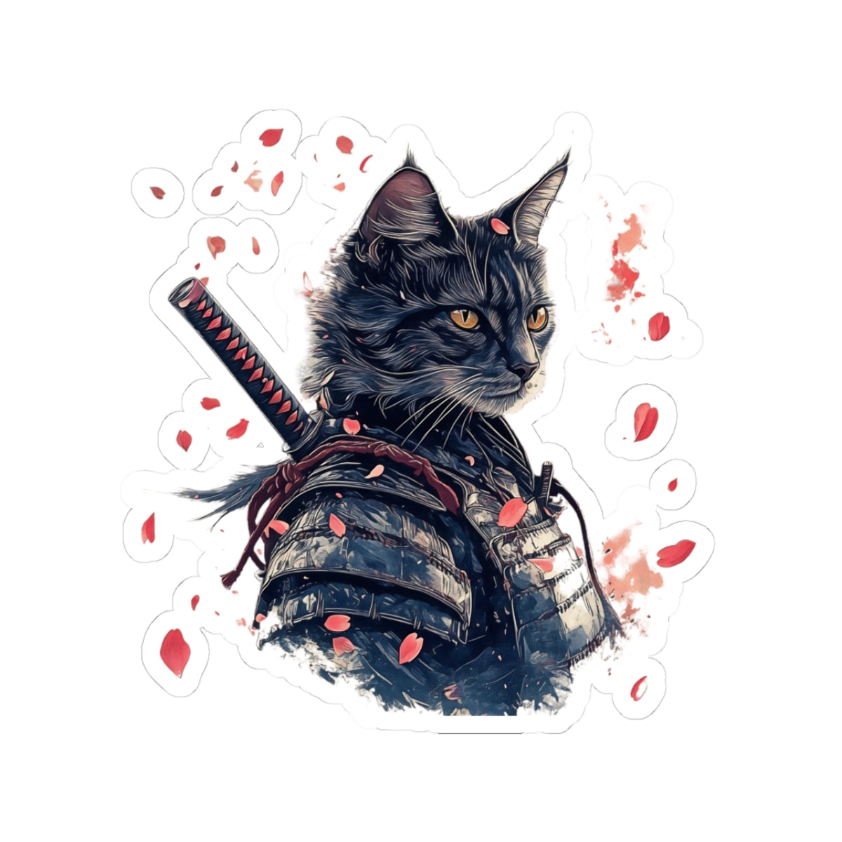 Samurai Cat Sticker