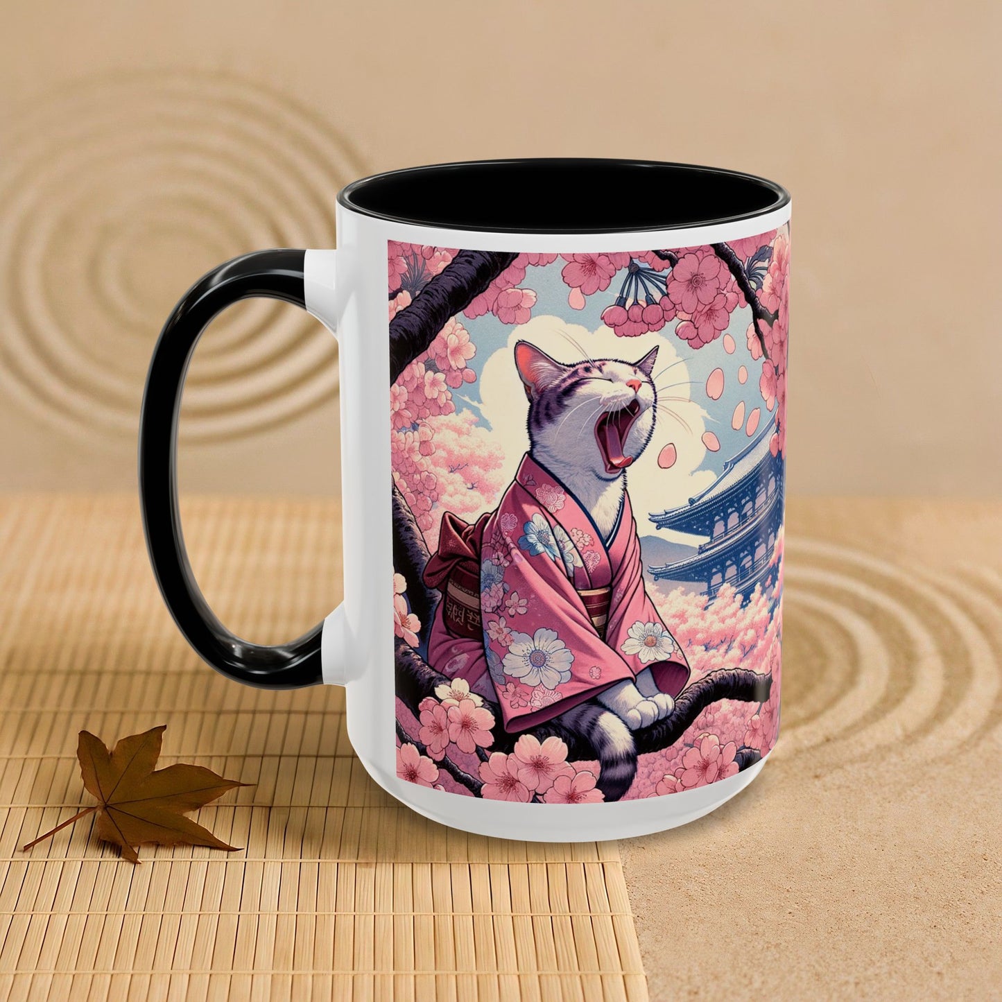 Coffee Mug Sakura Cat in Kimono