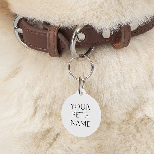 Pet Tag, Personalized Metal ID Tag for Dogs and Cats, Custom Name Tag, Elegant Pet Accessories, Pet Collar Tag, Pet ID Tag with Contact Info