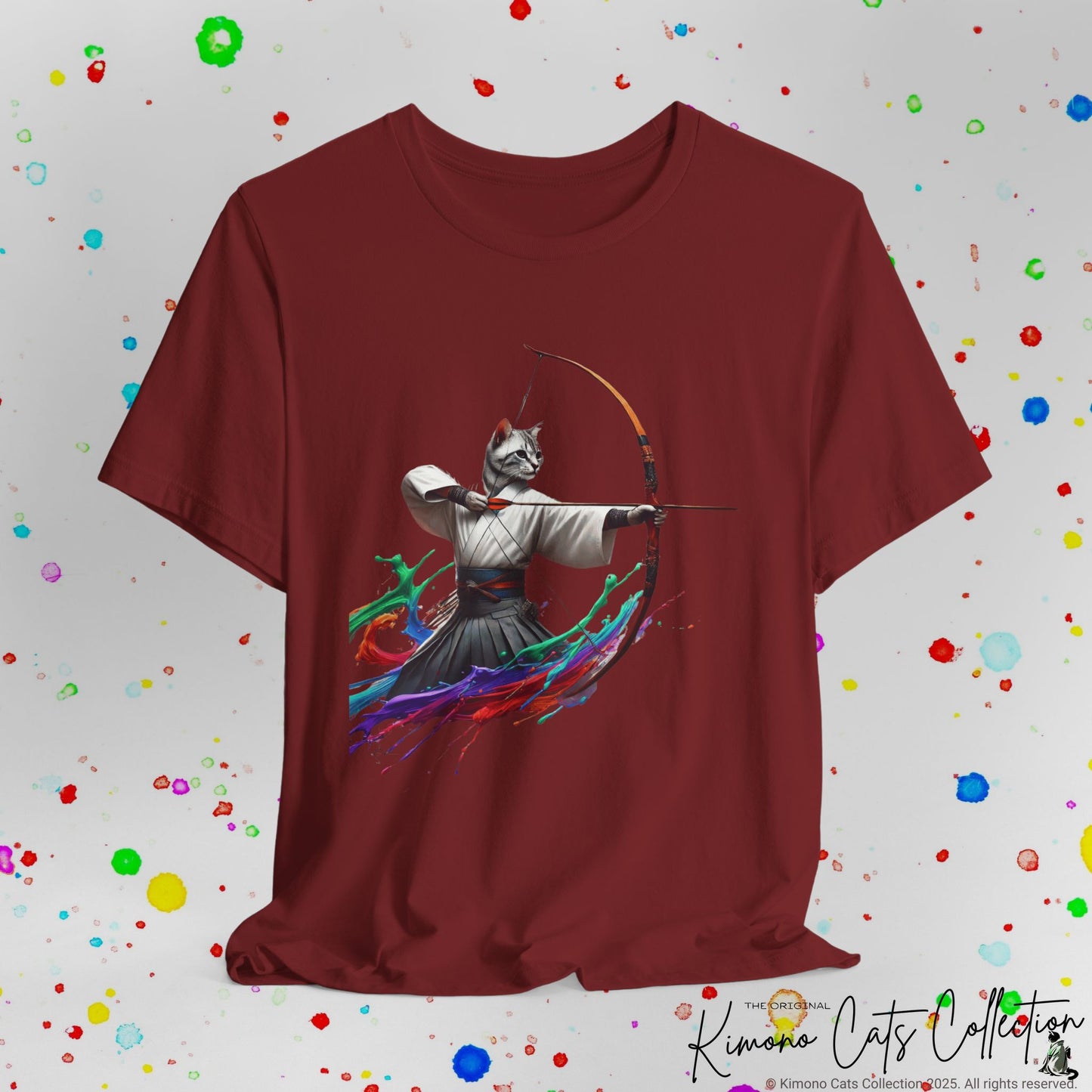 Kyudo Archer Cat Tee – Feudal Japan’s Zen Bow Master