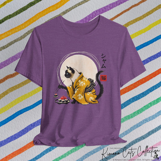 Sushi-Loving Siamese Cat - T-Shirt