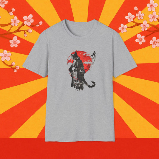 Samurai Cat Japanese Art T-Shirt