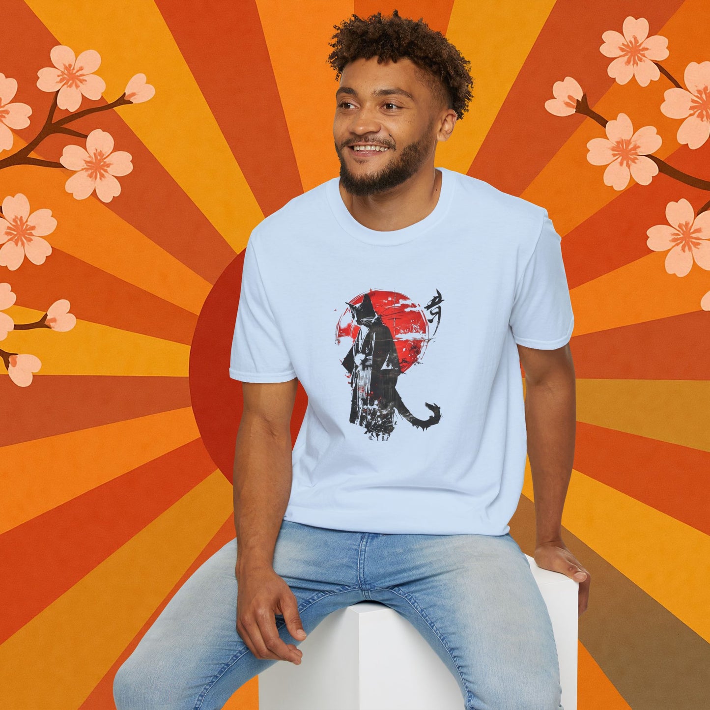Samurai Cat Japanese Art T-Shirt