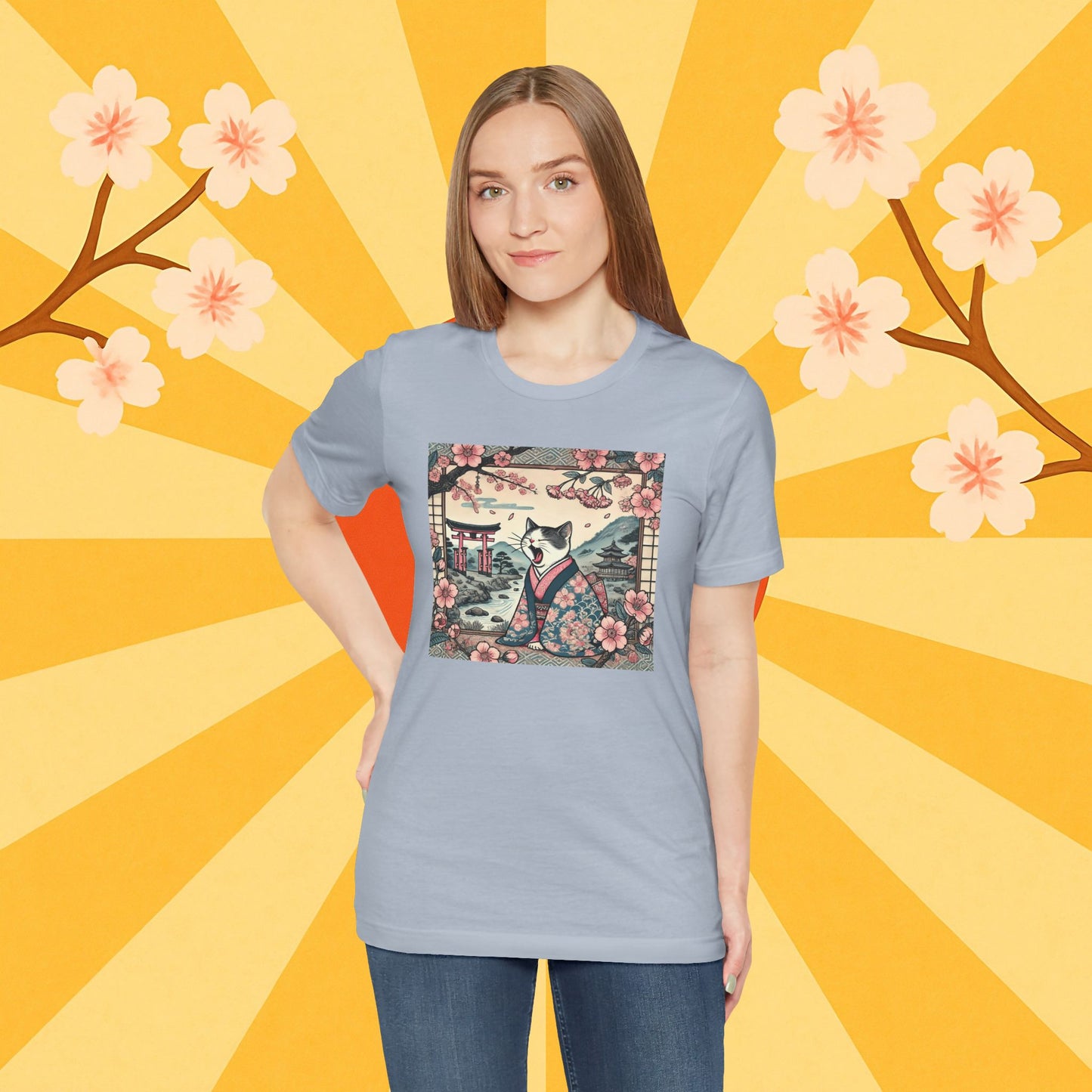 Kimono Cat Shirt - Lazy Cat Unisex Tee