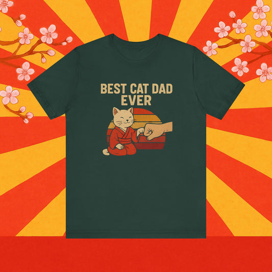 Best Cat Dad Ever Tee, Funny Cat Lover Shirt, Gift for Cat Dads, Unisex Jersey Tee, Cute Animal Apparel