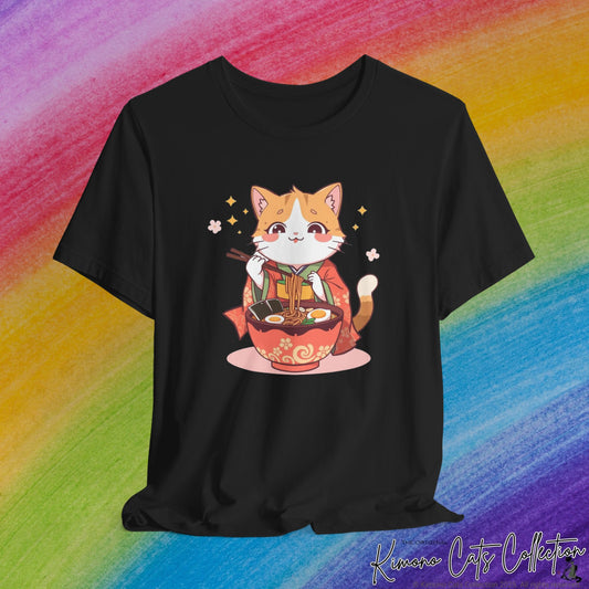 Kawaii Ramen Cat T-Shirt – The Ultimate Cat Lover & Foodie Tee