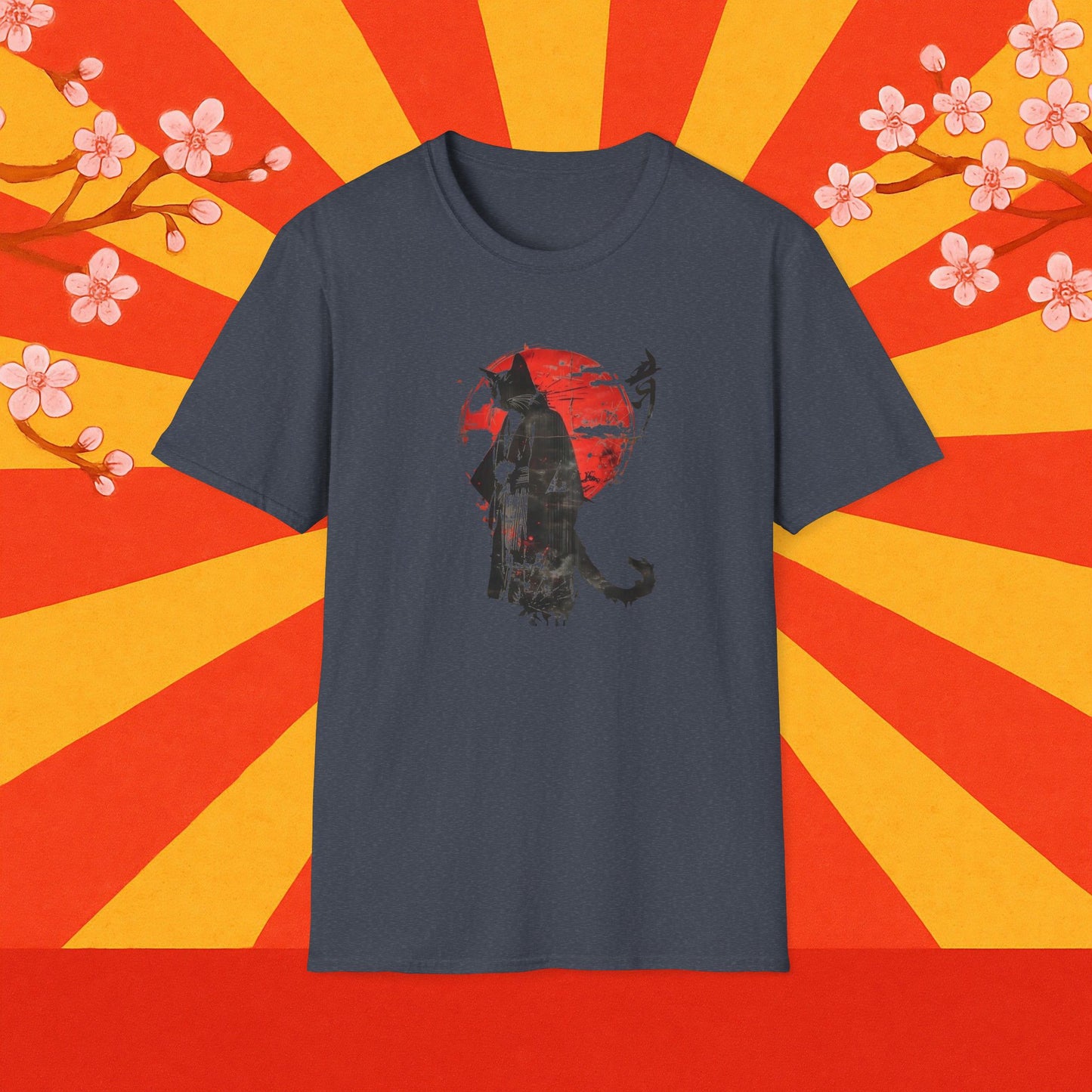Samurai Cat Japanese Art T-Shirt