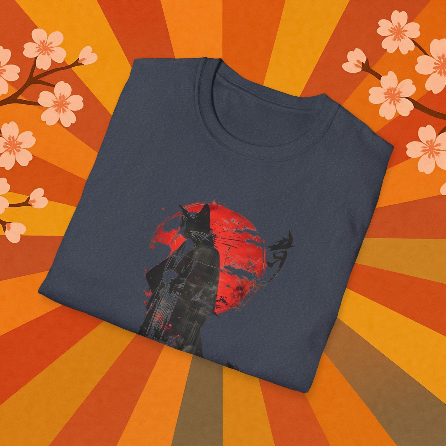 Samurai Cat Japanese Art T-Shirt
