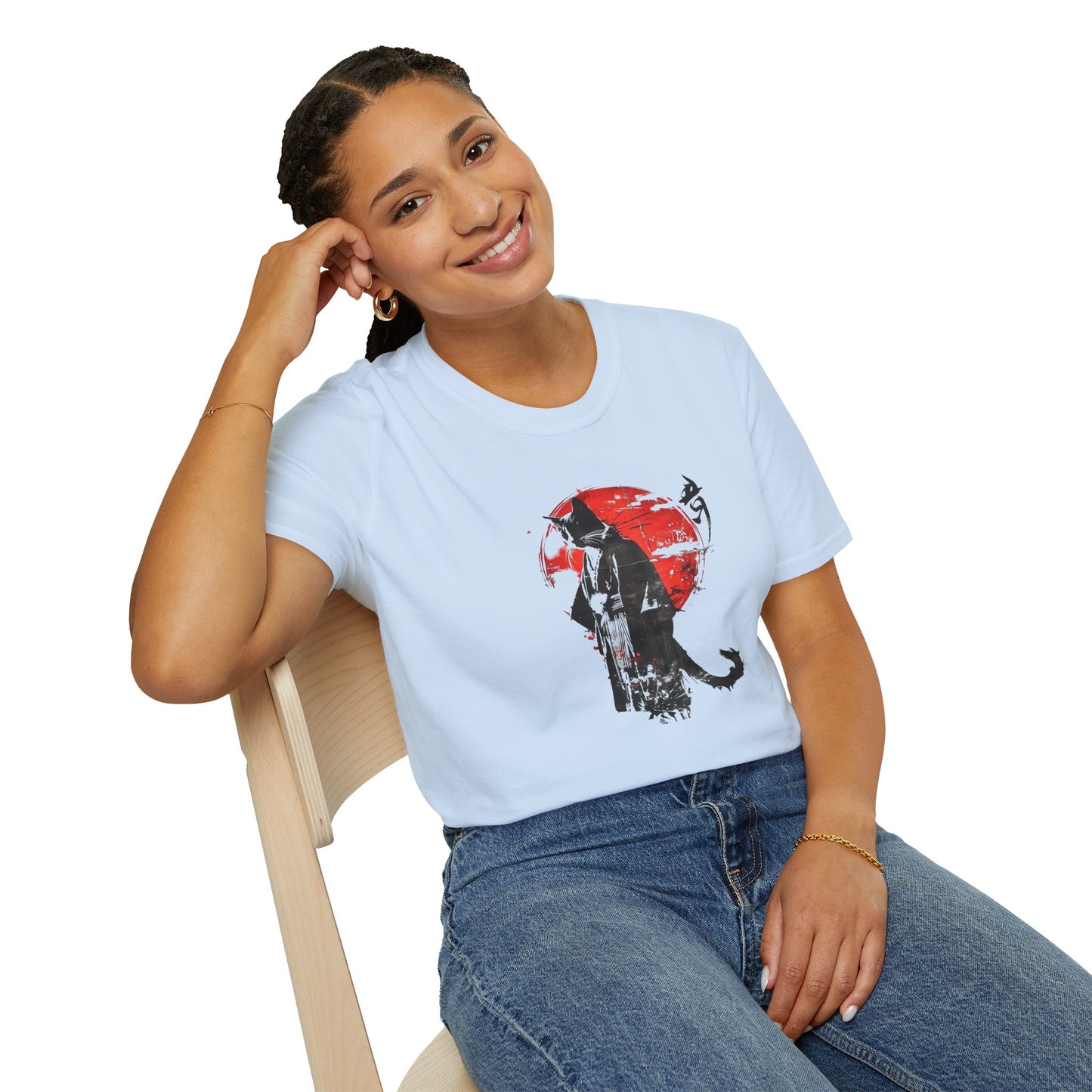 Samurai Cat Japanese Art T-Shirt