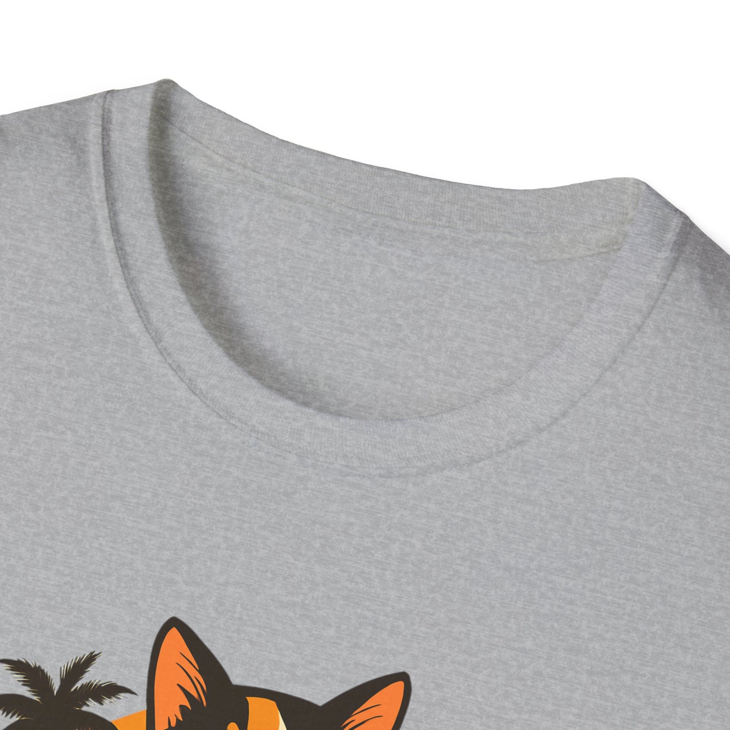 Sushi Cat Just Roll With It Tee - Cat-Themed Graphic Shirt, Japanese Neko in Kimono, Sushi Lover Kitty
