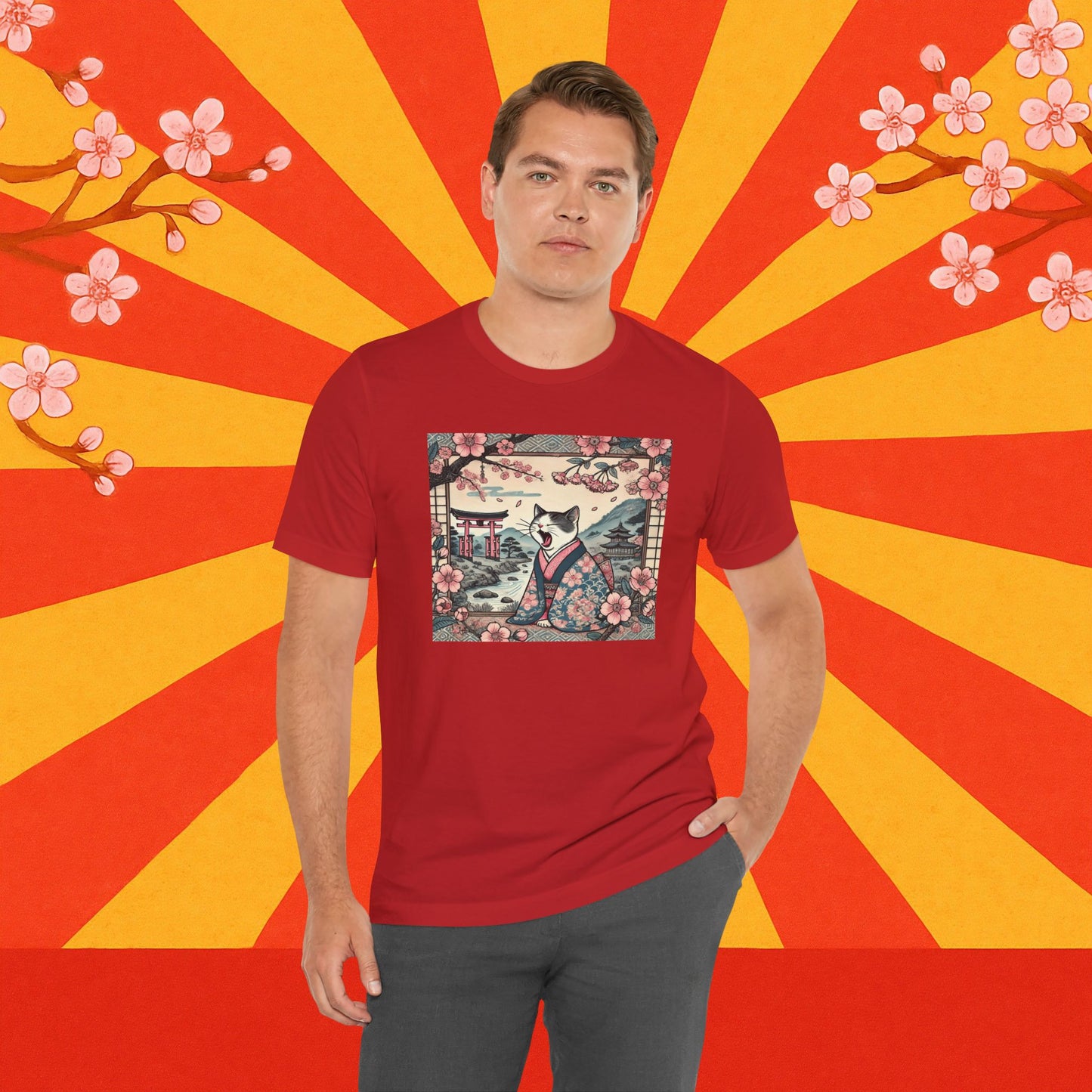 Kimono Cat Shirt - Lazy Cat Unisex Tee