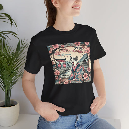 Sleepy Geisha Cat Tee