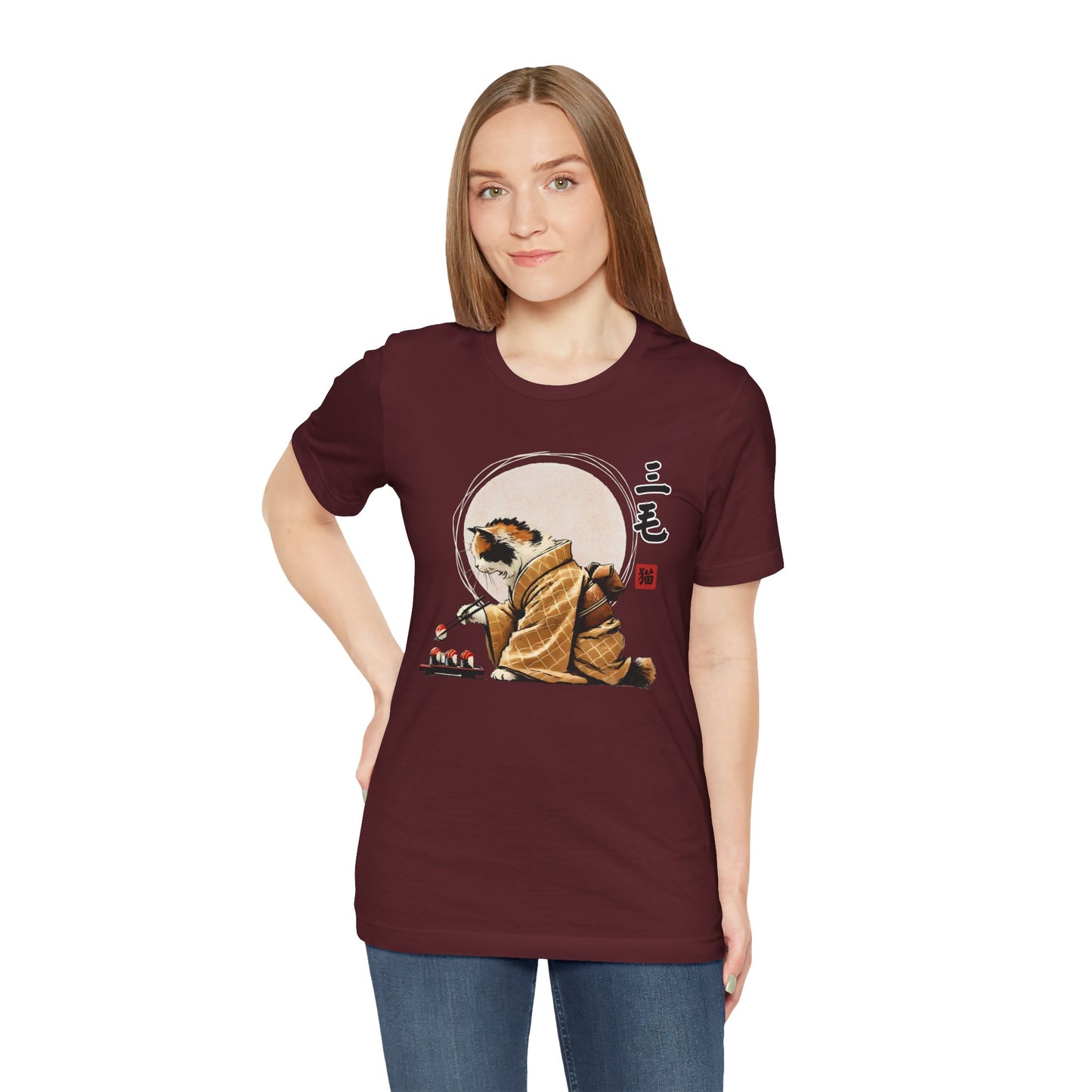 Cat Eating Sushi Tee