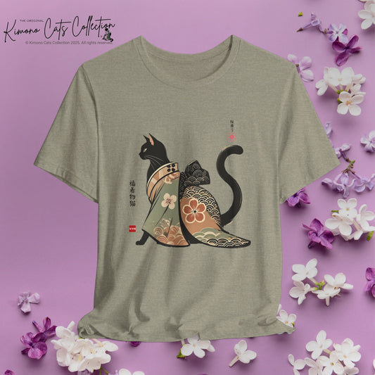 Unisex Tee Lucky Kimono Cat T-Shirt