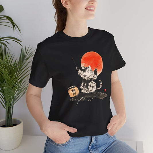 Taiko Drum Cat Tee – Unisex