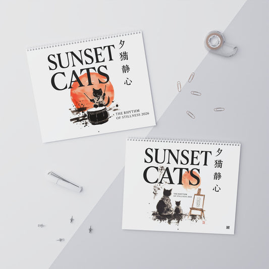 Sunset Cats Wall Calendar - The Rhythm of Stillness 2026