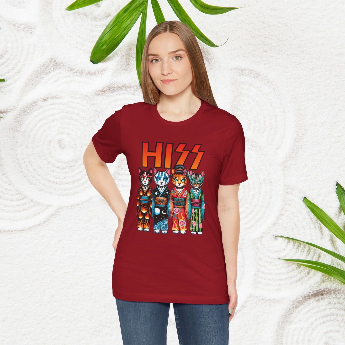 HISS Lustige Kimono-Katzen - Unisex T-Shirt