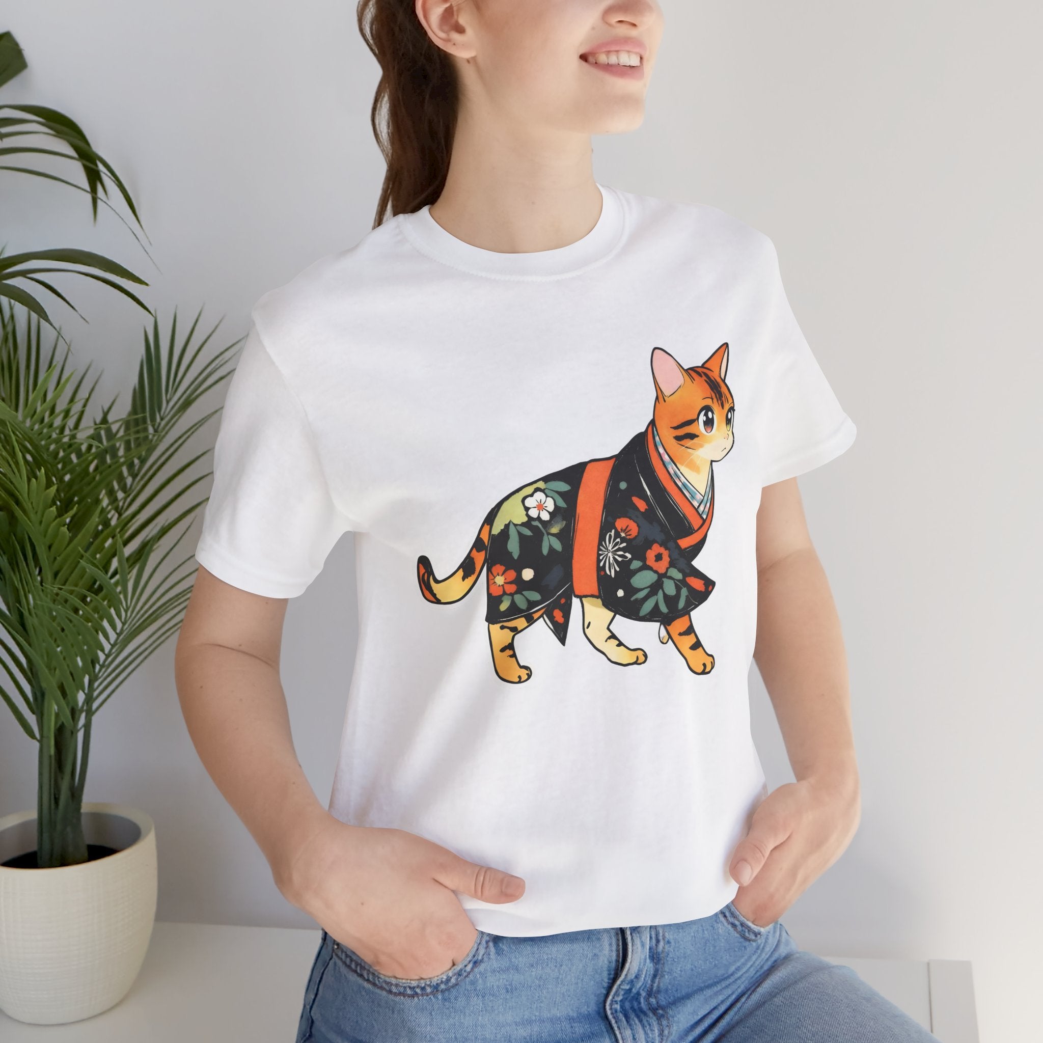 Peaceful Kimono Cat Shirt Zen Japan Tee
