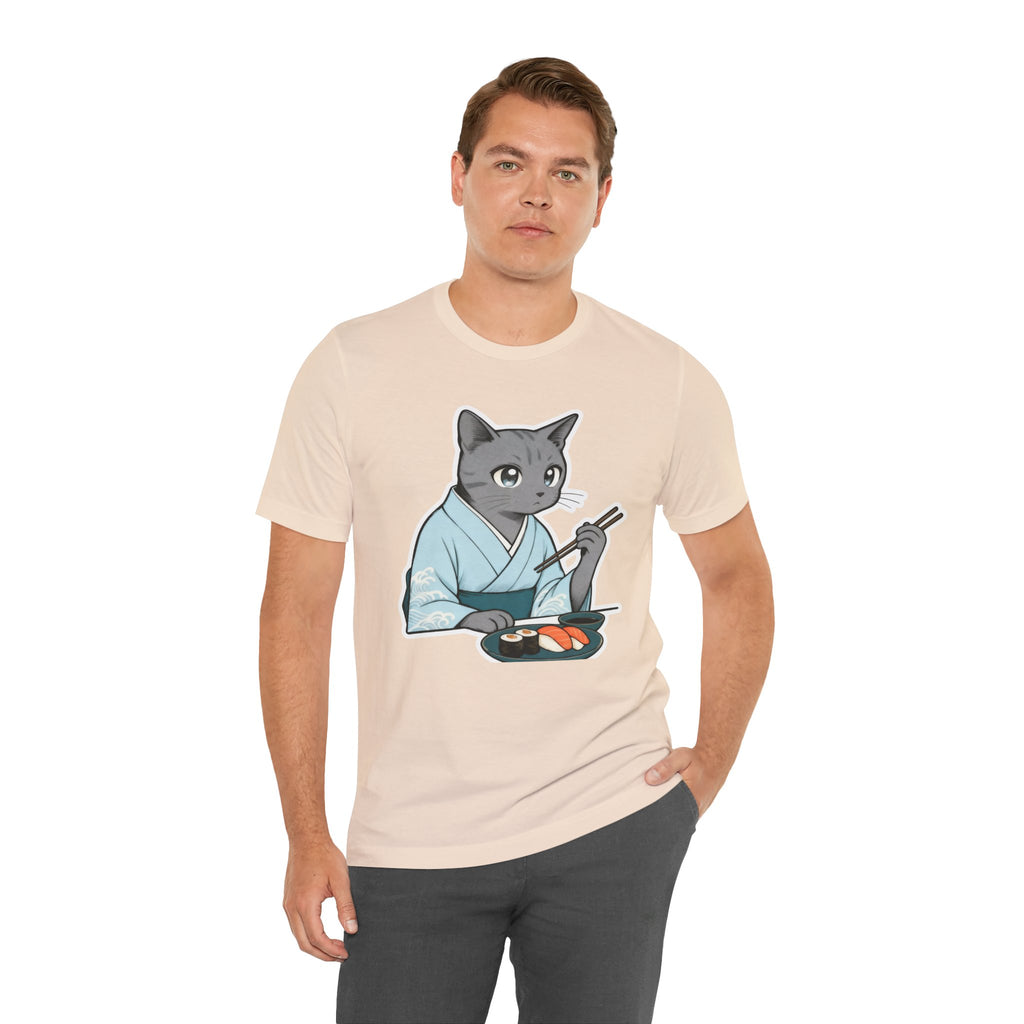 Sushi Kimono Cat Shirt - Japanese Dinner Date Cat Tee