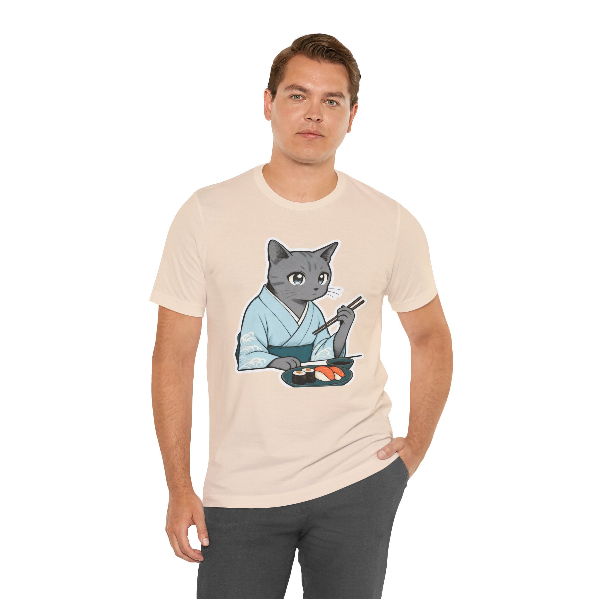 Sushi Kimono Cat Shirt - Japanese Dinner Date Cat Tee