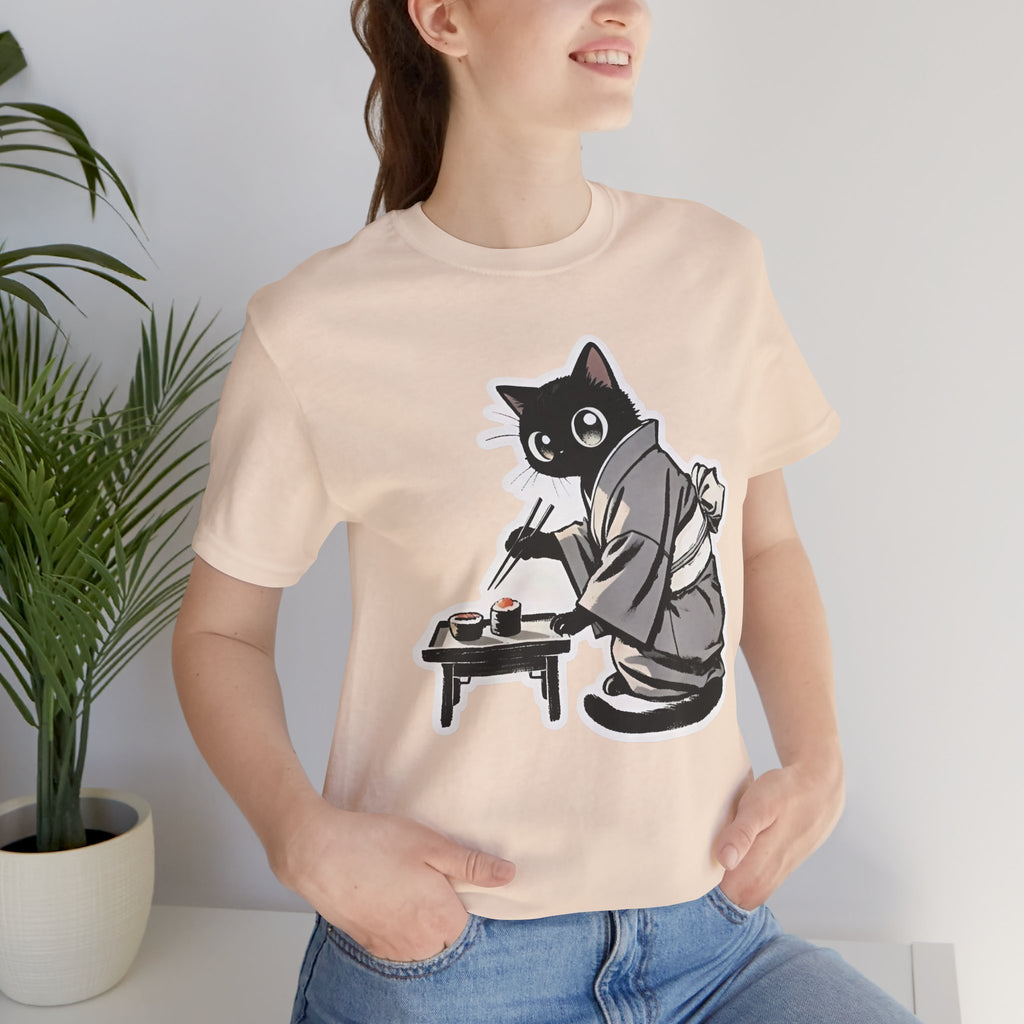 Sushi Cat in Kimono T-Shirt | Cute Japanese Cat Illustration