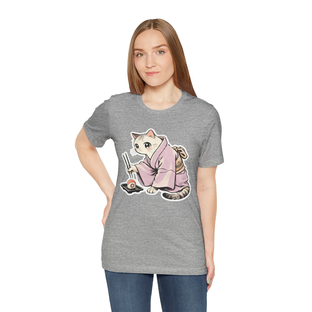 Sushi Cat Shirt - Japanese Kimono Cat Tee