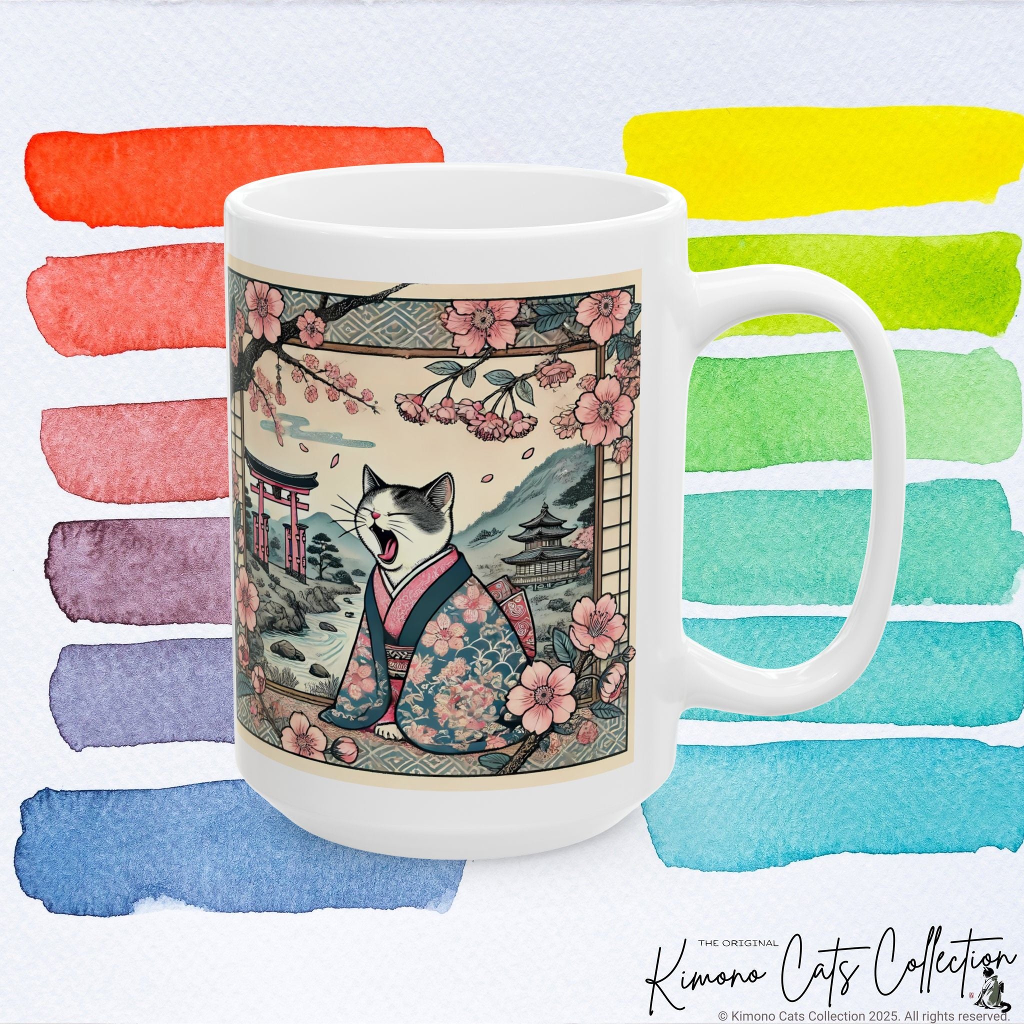 Cute Geisha Cat Mug