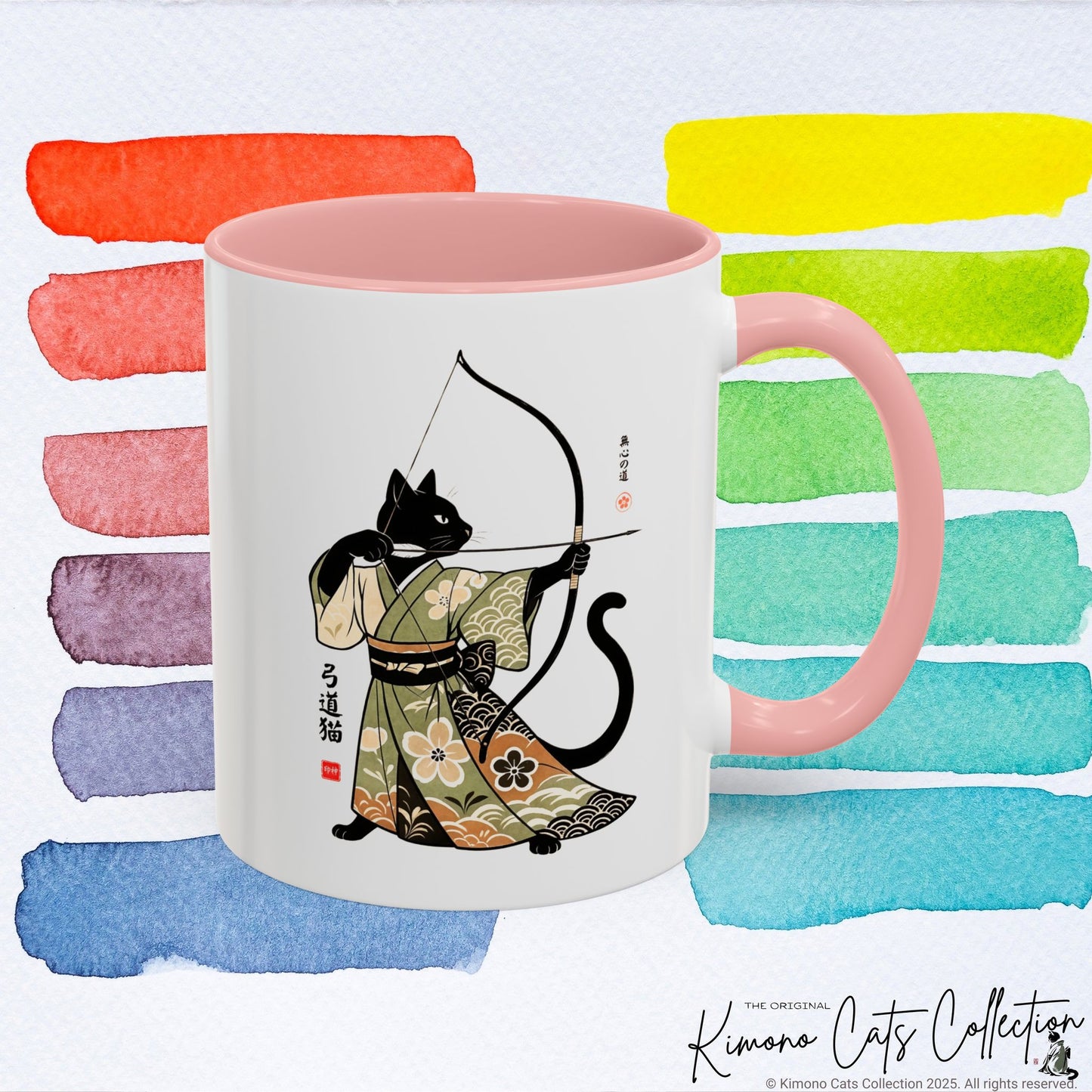 Kyudo Cat Warrior Coffee Mug