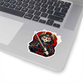 Samurai Cat Illustration Kiss-Cut Sticker | Warrior Kitty Vinyl Decal